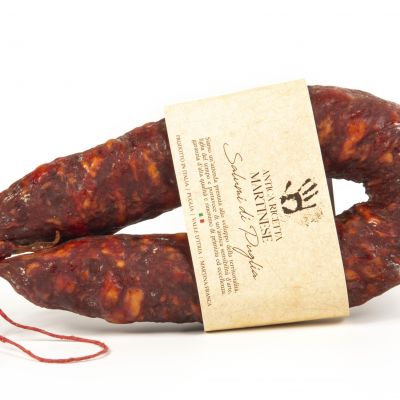 Salame leggermente piccante martinese a staffa